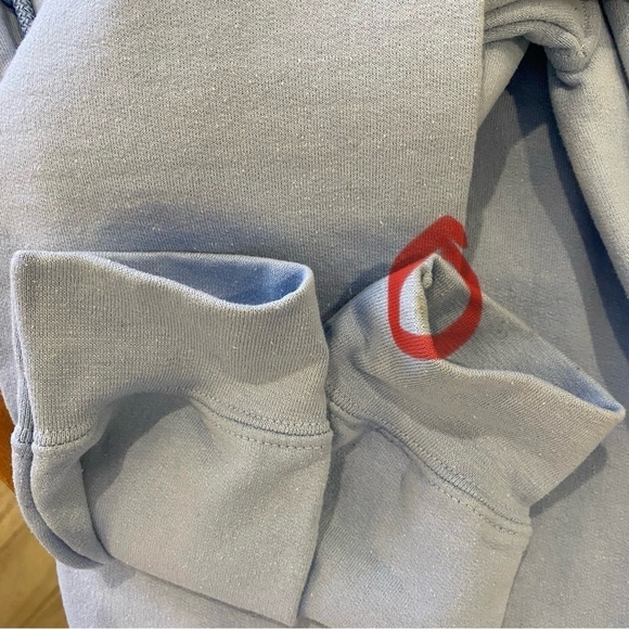 Hoots Unisex size Medium Blue graphic hoodie Hoots don't have 'em don't give 'em - Picture 6 of 6